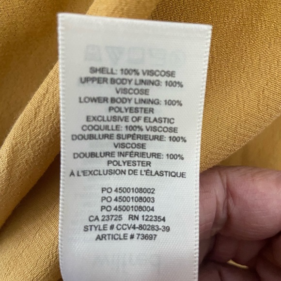 Elegant Mustard Mini Dress - Picture 3 of 6